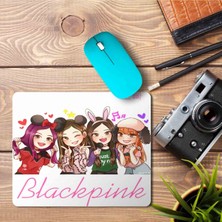 Art Hediye Black Pink Karakterler Baskılı Mouse Pad Mousepad