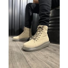 Knack Yüksek Taban Ayakkabı B-080 Vizon Süet