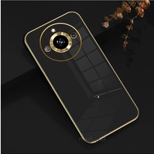 MTK Moveteck Realme 11 Pro Kılıf Kamera Korumalı Parlak Gold Altın Renk Işleme Kenarlı Yumuşak Silikon Ince Lüks Kapak