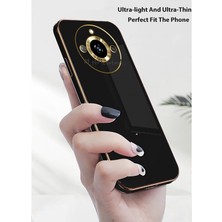 MTK Moveteck Realme 11 Pro Kılıf Kamera Korumalı Parlak Gold Altın Renk Işleme Kenarlı Yumuşak Silikon Ince Lüks Kapak