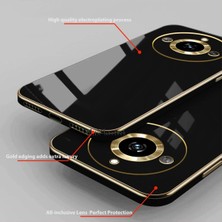 MTK Moveteck Realme 11 Pro Kılıf Kamera Korumalı Parlak Gold Altın Renk Işleme Kenarlı Yumuşak Silikon Ince Lüks Kapak