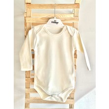Vitmo Uzun Kollu Düz Çıtçıtlı Body Kız Çocuk İçin Pamuklu Anti-Alerjik Model