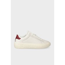 Tommy Jeans Hakiki Deri Logolu Sneaker Ayakkabı Bayan Ayakkabı EN0EN02273 Ybl