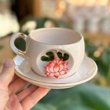 Bsk Ceramics Handmade Lotus Çay Fincanı