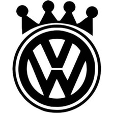 Volkswagen Için Uyumlu Aksesuar Kral Taçlı Oto Arkası Sticker 19*15 cm