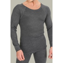 Erdem İç Giyim Erdem Antrasit Termal Uzun Kol Fanila 1482 Esnek Kumaş Özelliği ile Erkek İç Giyim