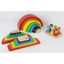 Ali Wooden Aliwooden 7 Li Waldorf Gökkuşağı Tam Set