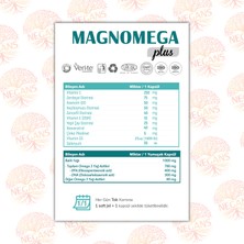 Negans Magnomega Plus - 1000mg Balık Yağı, Omega 3, 400mg EPA 300mg DHA, Vitamin C,
Selenyum, Koenzim Q10, Resveratrol içeren Multivitamin Takviyesi 30 Softjel + 30 Kapsül