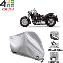 AUTOES Yamaha Xvs 1100 Drag Star Branda Motosiklet Brandası Bağlantı ve Kilit Uyumlu