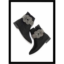 Siyah Süet  Kadın Bot & Bootie K02666301302