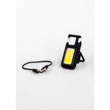 Helios Keychain Light 6W Ledli Mini Projektör Beyaz Işık USB Şarjlı