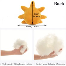 Runjing 14 "güneş Peluş Oyuncak Sevimli Gülümseme Sarı Komik Güneş Güneş Doldurulmuş Hayvanlar Yastık Güneş Şekli Yumuşak Peluş Çocuklar Için Hediyeler Doğum Günü (Güneş) (Yurt Dışından)