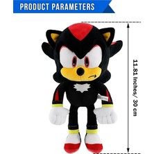 Runjing Shadow The Hedgehog Peluş Oyuncak - Süper Yumuşak Siyah Sonic Hedgehog Figürü - Çocuklar Için Mükemmel Gölge Erkek ve Kız Çocuklar Için Hediye Peluş Figür - 12" (Siyah) (Yurt Dışından)