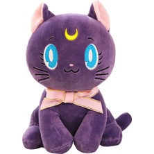 Runjing Ay Kedi Peluş Bebek Luna Plushie Dolması Hayvan Oyuncak Figürleri Ev Dekor Doğum Günü Hediyesi 10IN (Mor) (Yurt Dışından)