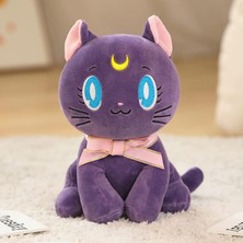 Runjing Ay Kedi Peluş Bebek Luna Plushie Dolması Hayvan Oyuncak Figürleri Ev Dekor Doğum Günü Hediyesi 10IN (Mor) (Yurt Dışından)