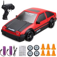 Runjing 2.4g Drift Rc Araba 4WD Rc Drift Araba Oyuncak Uzaktan Kumanda Gtr Modeli AE86 Araç Araba Rc Araba Yarışı Oyuncak Çocuklar Için Noel Hediyeleri (Yurt Dışından)