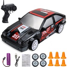 Runjing 2.4g Drift Rc Araba 4WD Rc Drift Araba Oyuncak Uzaktan Kumanda Gtr Modeli AE86 Araç Araba Rc Araba Yarışı Oyuncak Çocuklar Için Noel Hediyeleri (Yurt Dışından)