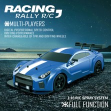 Runjing 2.4g Drift Rc Araba 4WD Yüksek Hızlı Rc Drift Araba Oyuncak Uzaktan Kumanda Model Araç Araba Rc Araç Oyuncak Işık ve Sprey ile Çocuk Için (Yurt Dışından)