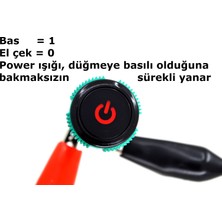 Adam 19MM 12V 20A Power Logolu Kırmızı Işıklı Buton Elektrik Anahtarı