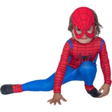 Spiderman Kostümü Örümcek Adam Maskeli Çocuk Kostümü