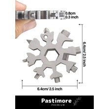 Pastimore Paslanmaz Çelik Çok Fonksiyonlu Alyan Tornavida Takımı Kar Tanesi Anahtarlık Konserve Açıcı