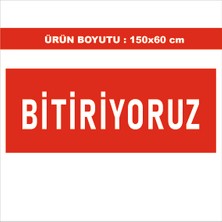 Bitiriyoruz Mağaza Cam Indirim Yazısı
