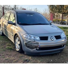 ŞüsCarOto Aksesuar Renault Megane 2 2003-2008 Uyumlu Üniversal Astra H Lip Esnek Ön Lip 2 Parça Tampon Altı Dil Karlık Ön Ek