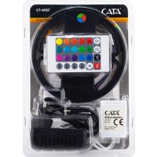 CT-4557 Cata Rgb Şerit LED 5 Metre + Trafo+ Rgb Kumanda