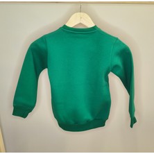 Modarvi Harvard Baskılı 3 Iplik Şardonlu Yeşil Erkek Çocuk Sweatshirt