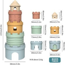 China Bebek ve Yürümeye Başlayan Çocuk Eğitici Erken Eğitim Renk Tanıma Silikon Jenga Oyuncak Dijital Yapı Taşı Seti (Yurt Dışından)