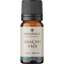 Monoville Adaçayı ( Acı Elma ) Uçucu Yağı 10 ml %100 Saf Ve Doğal ( Sage Essential Oil )