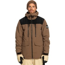 Quiksilver Fairbanks Erkek Kahverengi Snowboard Ceketi