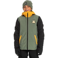 Quiksilver In The Hood Youth Unisex Çocuk Yeşil Snowboard Ceketi