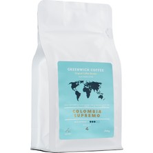 Greenwich Coffee Filtre Kahve Çekirdek Kahve Espresso ( %100 Arabica ) Colombia Supremo 250 gr
