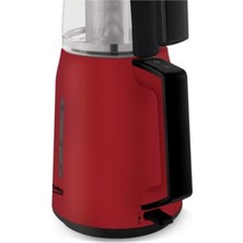 cm 2940 K 1750 Watt Kırmızı Cam Demlikli Çay Makinesi