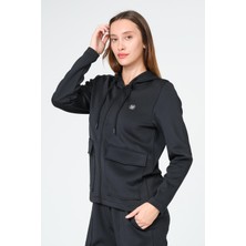 Rich Kadın Scuba Kapüşonlu Tam Fermuarlı Sweatshirt Hırka