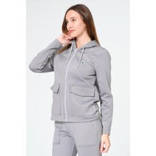 Rich Kadın Scuba Kapüşonlu Tam Fermuarlı Sweatshirt Hırka