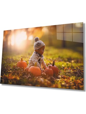 Miray Life Balkabaklarıyla Bebek Cam Tablo