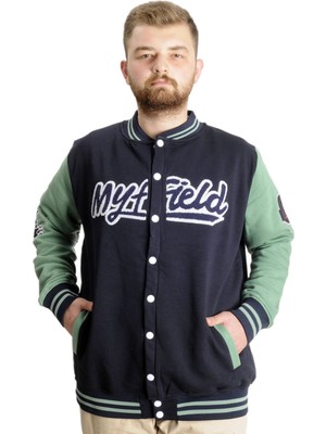 ModeXL  Büyük Beden Erkek Kolej Mont My Field 23626 Lacivert