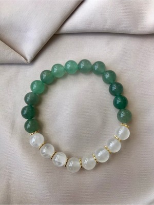 Aventurin-selenit doğaltaş bileklik