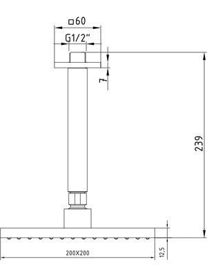 Eca Tiera Tavandan Ankastre Duş Başlığı Tepe Duşu 102145032