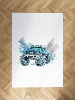 Mekta Home Bebek ve Çocuk Odası Jeep Desenli Halı