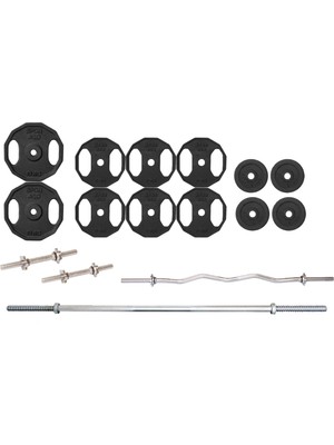 ACD Spor 75 kg Döküm Ağırlık Vidalı Dambıl Halter Bar ve Z Barlı Set