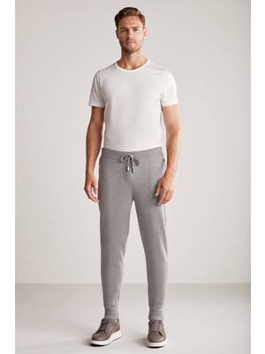 Hemington Açık Gri Merino Yün Activewear Triko Pantolon