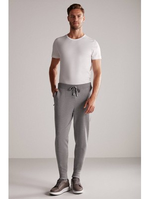 Hemington Açık Gri Merino Yün Activewear Triko Pantolon