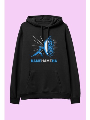 Dragon Ball Kamehameha Goku Anime Baskılı Kapüşonlu Sweatshirt Hoodie