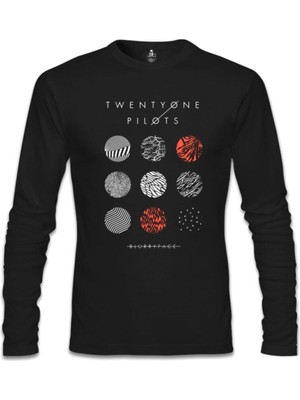 Erkek Siyah Twenty One Pilots - Blurryface Baskılı Sweatshirt