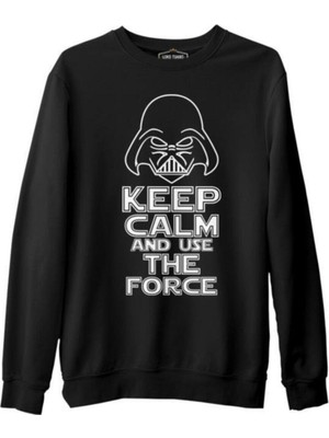 Star Wars - Use The Force Siyah Erkek Kalın Sweatshirt