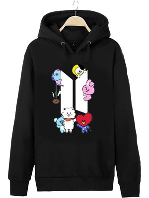 BT21 Bts Unisex Kapüşonlu Sweatshirt