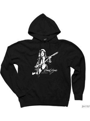 David Bowie Concert Siyah Kapşonlu Sweatshirt Hoodie